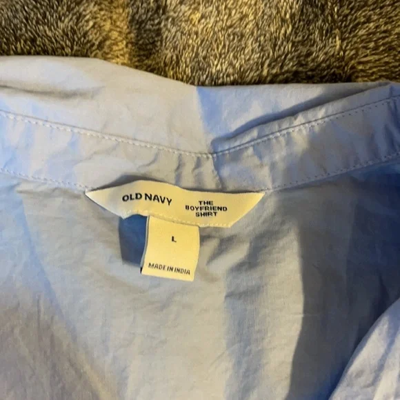 Light blue oversized button down - Picture 3 of 4